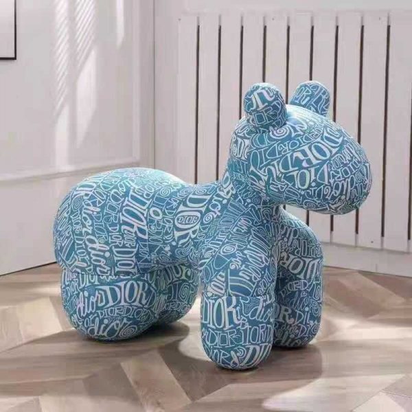 "Blue/Pink/Red Upholstered Animals Abstract Kids Chair for Seat 1"