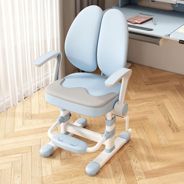 "Adjustable Height Sponge Solid Color Upholstered Children's Chair with Back, Upholstered Chair(s)"