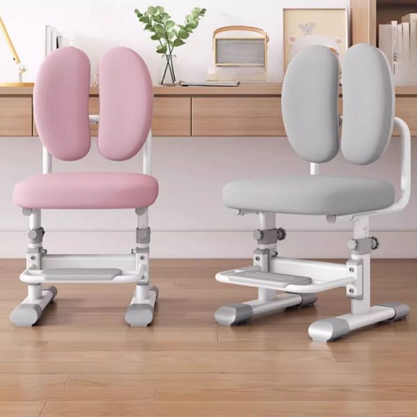 "Solid Color Cotton Upholstered Chair(s) Adjustable Height Upholstered Kids Chair"